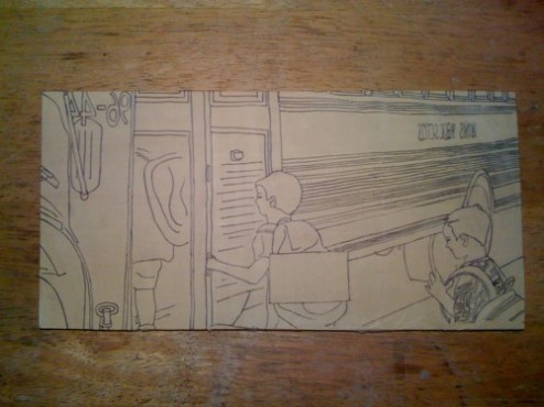 Uncut wood block