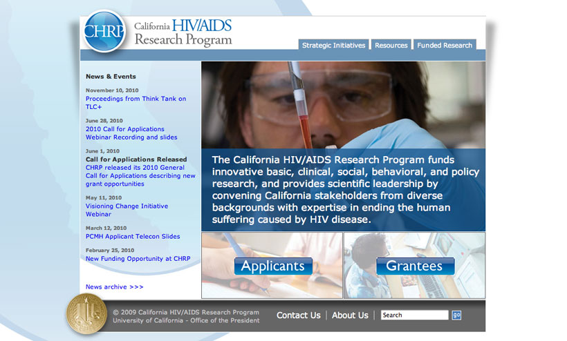 California HIV/AIDS Research Program Website