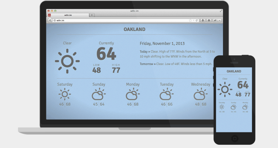 wthr.im Weather Forecast Website